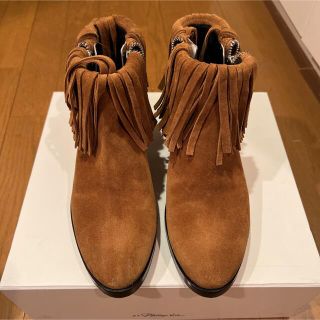 スリーワンフィリップリム(3.1 Phillip Lim)の3.1 Phillip Lim フリンジショートブーツ サイズ36 23センチ(ブーツ)