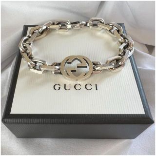 グッチ(Gucci)の現行美品⭐️グッチ インターロッキング GG チェーン シルバー ブレスレット(ブレスレット/バングル)