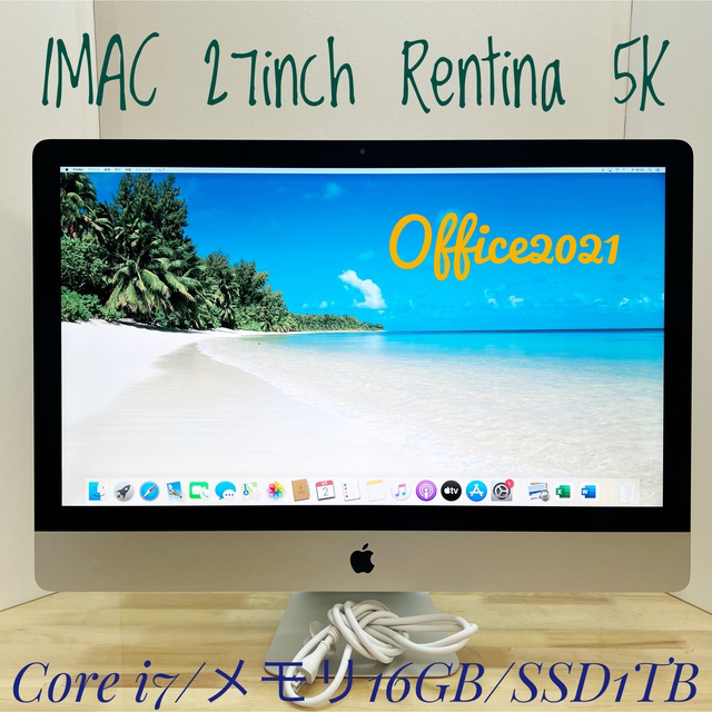 IMAC/27㌅5K/Corei7/16GB/SSD1TB/Office2021