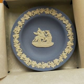 ウェッジウッド(WEDGWOOD)のWEDGWOOD ジャスパー TRAYROUND 2489R WHTON BLU(置物)