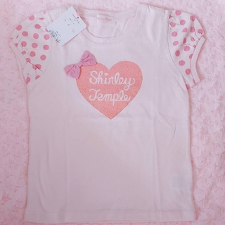 シャーリーテンプル(Shirley Temple)のシャーリーテンプル　ハートロゴカットソーTシャツ　ピンク新品(Tシャツ/カットソー)
