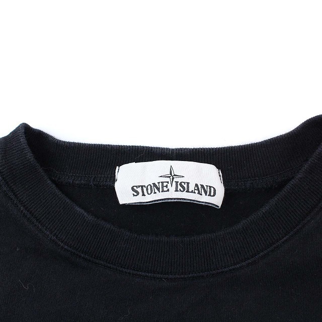 STONE ISLAND(ストーンアイランド)のストーンアイランド L/Sカットソー 長袖 Tシャツ ワッペン S 黒 メンズのトップス(Tシャツ/カットソー(七分/長袖))の商品写真