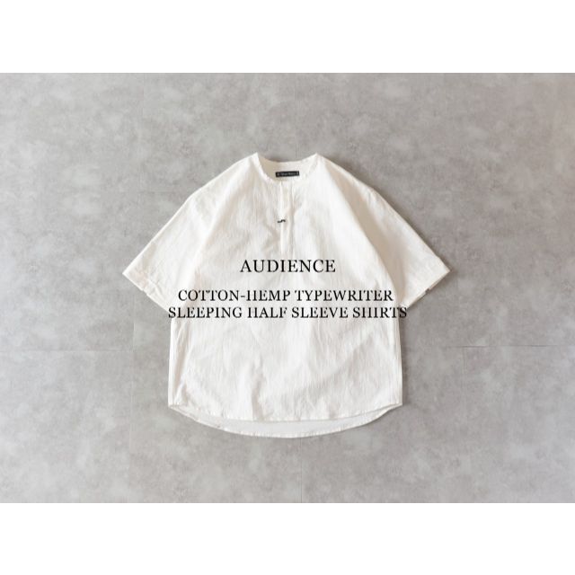 Upscape Audience(アップスケイプオーディエンス)のAudience / コットンヘンプスリーピングシャツ - OFF/L メンズのトップス(Tシャツ/カットソー(半袖/袖なし))の商品写真