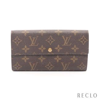 ルイヴィトン(LOUIS VUITTON)のポシェット ポルトモネ クレディ モノグラム 二つ折り長財布 PVC レザー(財布)