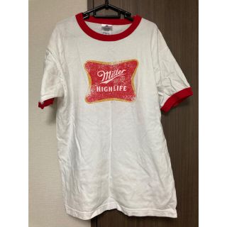 リンガーTシャツ　Ｌ(Tシャツ/カットソー(半袖/袖なし))