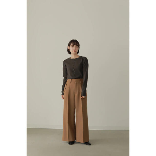 louren asymmetry design wide pants