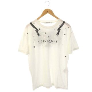 ジバンシィ(GIVENCHY)のジバンシィ GIVENCHY ロゴ プリントTシャツ カットソー XS 白 黒(Tシャツ/カットソー(半袖/袖なし))