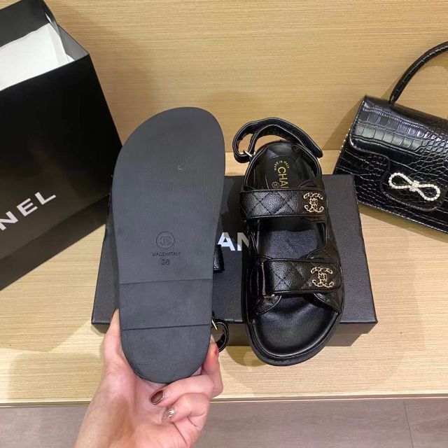 CHANEL シャネル サンダル ブラック 36