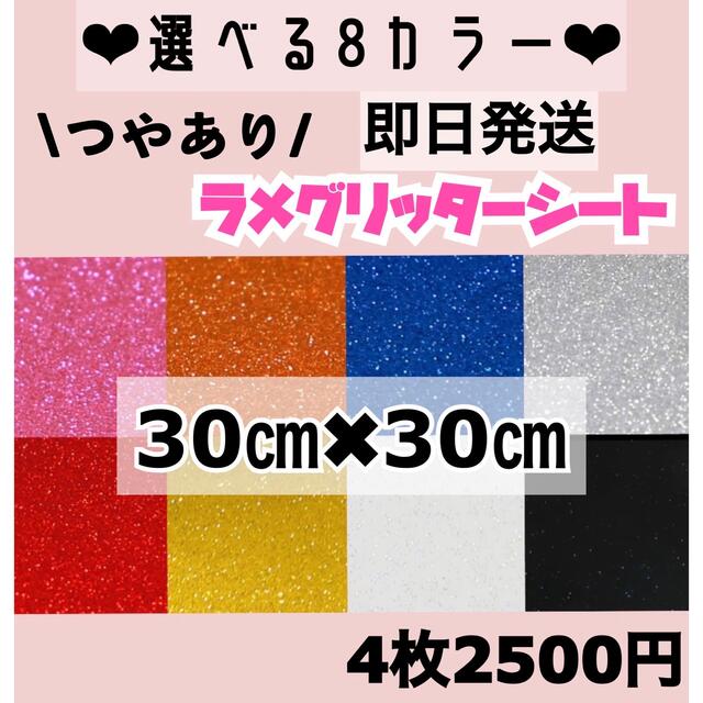 艶あり　うちわ用 規定外 対応サイズ ラメ グリッター シート 4枚 チケットの音楽(男性アイドル)の商品写真