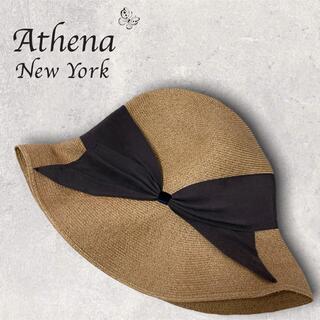アシーナニューヨーク(Athena New York)の美品　アシーナニューヨーク　リサコ　Athena NEY YORK 麦わら帽子(麦わら帽子/ストローハット)