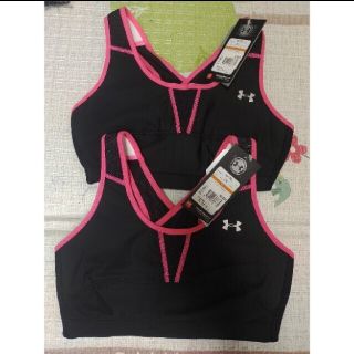 アンダーアーマー(UNDER ARMOUR)の新品　2枚セット　UNDER スポーツブラ アンダーアーマー　SMサイズヨガ(ブラ)