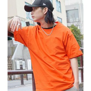 チャンピオン(Champion)の6301 新品未使用 チャンピオン オーセンティックTシャツ オレンジ Z990(Tシャツ/カットソー(半袖/袖なし))