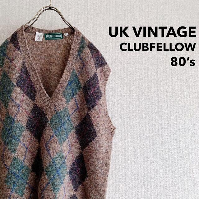 80’s イングランド製 / CLUBFELLOW Knit Vest