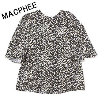 マカフィー(MACPHEE)のMACPHEE タイニーフラワープリントクルーネックブラウス マカフィー(シャツ/ブラウス(半袖/袖なし))