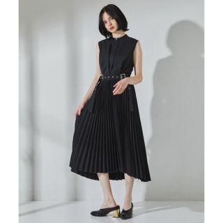 ユナイテッドアローズ(UNITED ARROWS)の【美品♡】ユナイテッドトウキョウ　ダブルバックルプリーツワンピース(ロングワンピース/マキシワンピース)