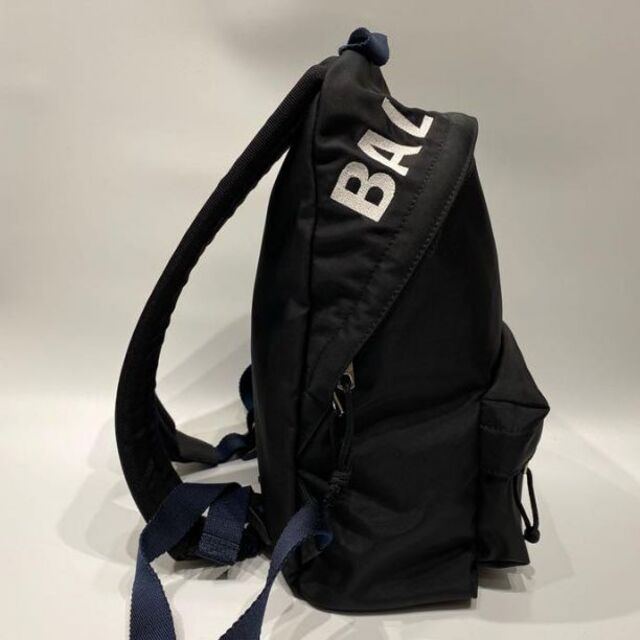 バレンシアガ ウィール ブラック ナイロン×レザーリュックサック バッグ-