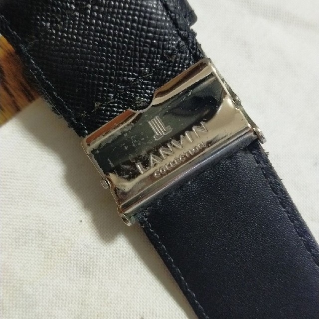 LANVIN(ランバン)のランバン　メンズレザーベルト　ブラック メンズのファッション小物(ベルト)の商品写真