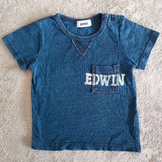 エドウィン(EDWIN)のキッズ 半袖Tシャツ 90cm デニム風 女の子/男の子(Tシャツ/カットソー)