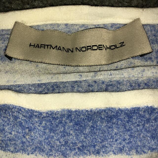 UNITED ARROWS(ユナイテッドアローズ)のhartmann nordenholz シルク混　デザインボーダー　未使用品 レディースのトップス(Tシャツ(半袖/袖なし))の商品写真