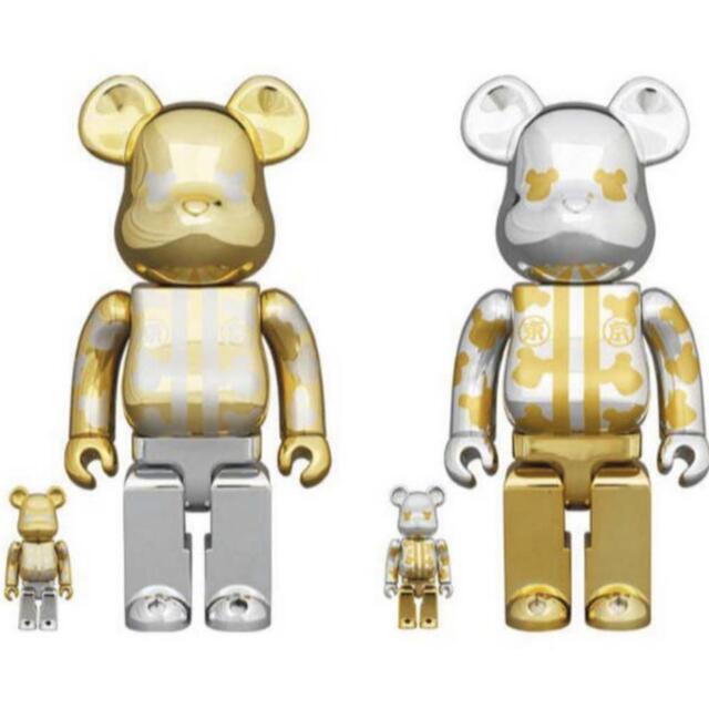 最高の品質 BE@RBRICK - TOY MEDICOM はっぴ東京 400% & 100% 銀