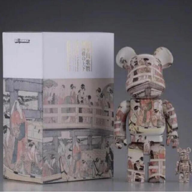 希少稀な BE@RBRICK 喜多川歌麿 両国橋の上下 100% & 400% キューブリック、ベアブリック