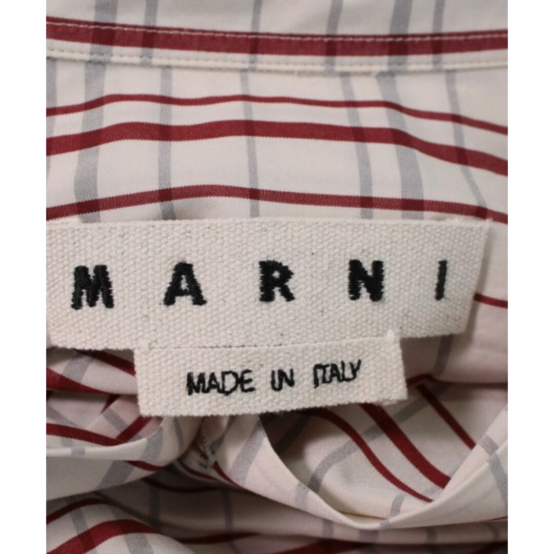 MARNI カジュアルシャツ 44(S位) ベージュx赤xグレー(チェック) | www