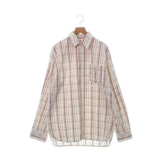 マルニ(Marni)のMARNI カジュアルシャツ 44(S位) ベージュx赤xグレー(チェック) 【古着】【中古】(シャツ)