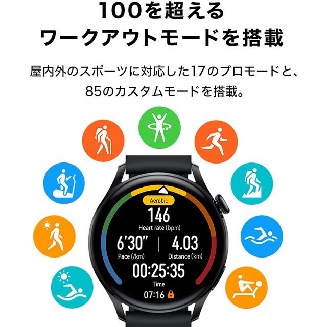 HUAWEI WATCH 3 Sport model eSIM グローバル版 メンズの時計(腕時計(デジタル))の商品写真