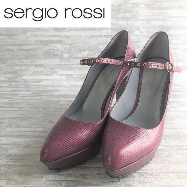 【美品✨】Sergio Rossi 22cm　パンプス　ピンク　冠婚葬祭