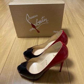 クリスチャンルブタン(Christian Louboutin)のルブタン　パンプス　赤　黒　グラデーション　レッド　ブラック　37.5(ハイヒール/パンプス)