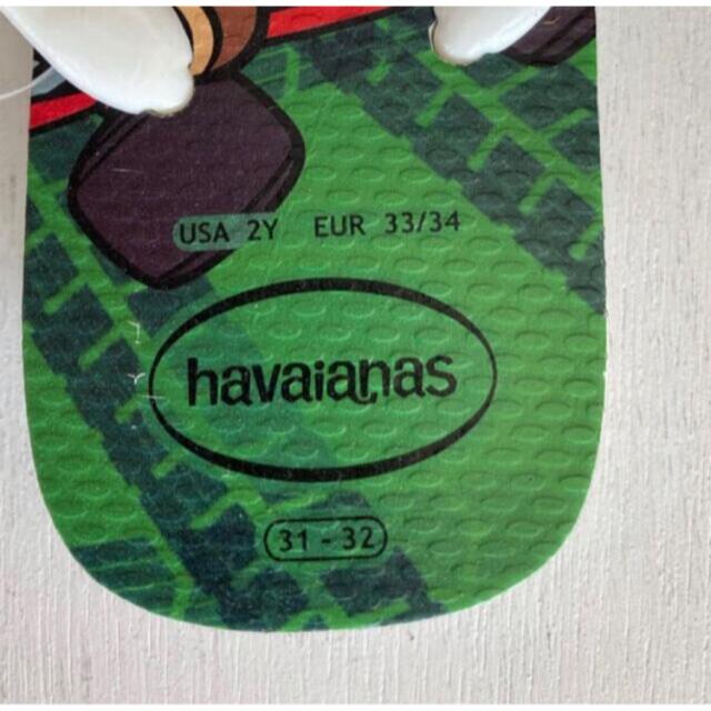 havaianas(ハワイアナス)の新品　スーパーマリオ　ハワイアナス　サンダル　ビーチサンダル　20-21cm キッズ/ベビー/マタニティのキッズ靴/シューズ(15cm~)(サンダル)の商品写真
