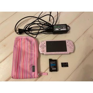 プレイステーションポータブル(PlayStation Portable)のPSP 2000 ピンク　すぐ遊べます！(携帯用ゲーム機本体)