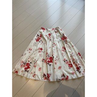 マーキュリーデュオ(MERCURYDUO)の【美品】MERCURYDUO ロングスカート プリーツスカート 花柄(ひざ丈スカート)