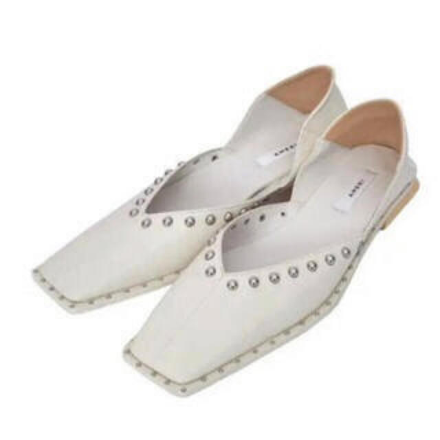 靴/シューズameri vintage STUDS WOOD HEEL BABOOSH