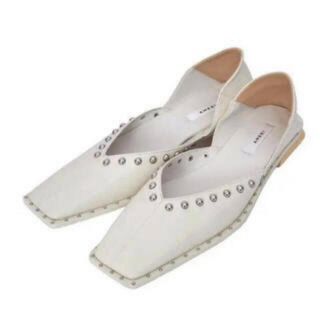 アメリヴィンテージ(Ameri VINTAGE)のameri vintage STUDS WOOD HEEL BABOOSH(サンダル)