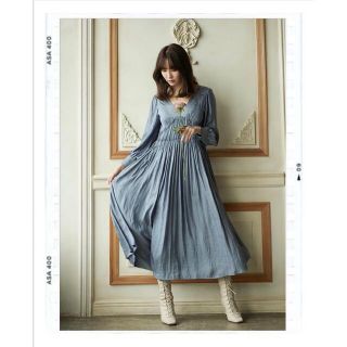 ハーリップトゥ(Her lip to)のHer lip to♡Side Bow Vintage Twill Dress(ロングワンピース/マキシワンピース)