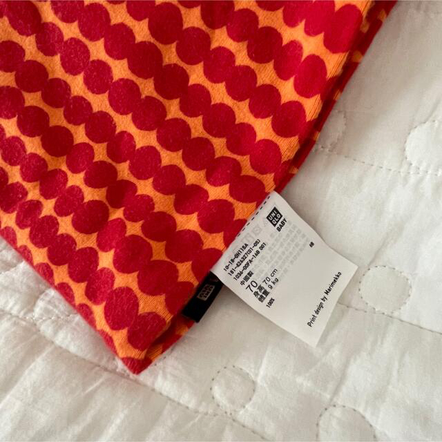 UNIQLO(ユニクロ)のmarimekko × UNIQLO ベビー カバーオール　2枚セット キッズ/ベビー/マタニティのベビー服(~85cm)(カバーオール)の商品写真