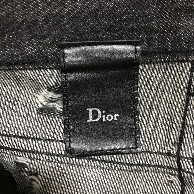 DIOR HOMME(ディオールオム)のdior デストロイ  コーティング デニム パンツ メンズのパンツ(デニム/ジーンズ)の商品写真