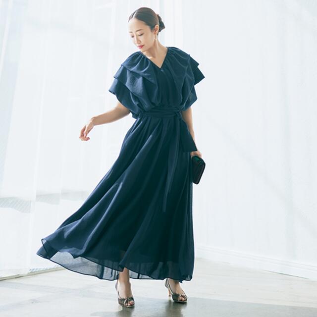 神崎恵✖️ Masaco Teranishiワンピースvery別注ネイビー36 - ロング