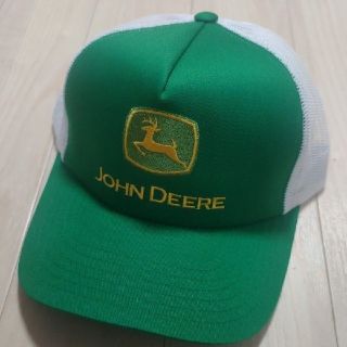 未使用品 JOHN DEERE ジョンディア メッシュキャップ グリーンホワイト(キャップ)