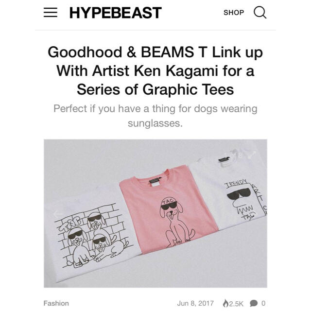 BEAMS x kenkagami x goodhood Tシャツ