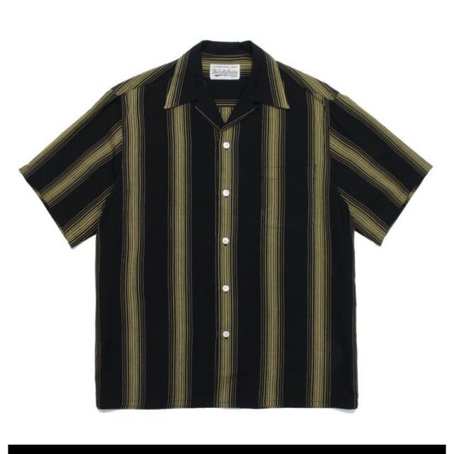 WACKO MARIA STRIPED OPEN COLLAR SHIRT