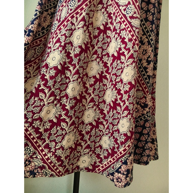 70s INDIA Cotton Maxi Dress ヴィンテージ ワンピース