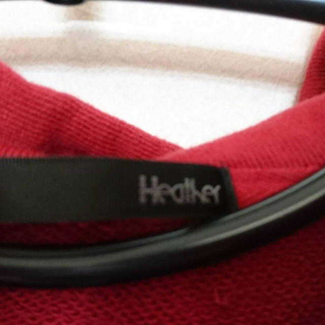 heather(ヘザー)のHeather パーカー レディース レッド レディースのトップス(パーカー)の商品写真