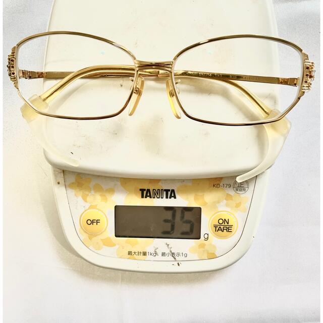CITIZEN(シチズン)の日本製　宝飾あり　k18 メガネ　ジュエリー　レンズ交換可能 メンズのファッション小物(サングラス/メガネ)の商品写真