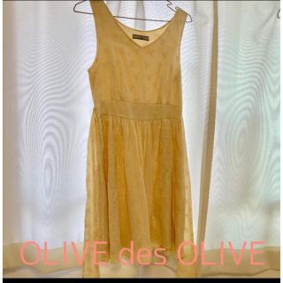 オリーブデオリーブ(OLIVEdesOLIVE)のワンピース　OLIVE des OLIVE 白　レース(ひざ丈ワンピース)