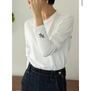 regleam リグリーム　ロゴ刺繍ロンＴ　ホワイト　(Tシャツ(長袖/七分))