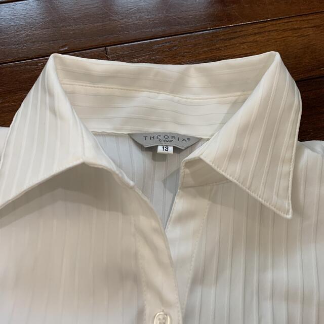 しまむら(シマムラ)のセオリア　白　シャツ　しまむら　13 LL  7部袖 レディースのトップス(シャツ/ブラウス(長袖/七分))の商品写真