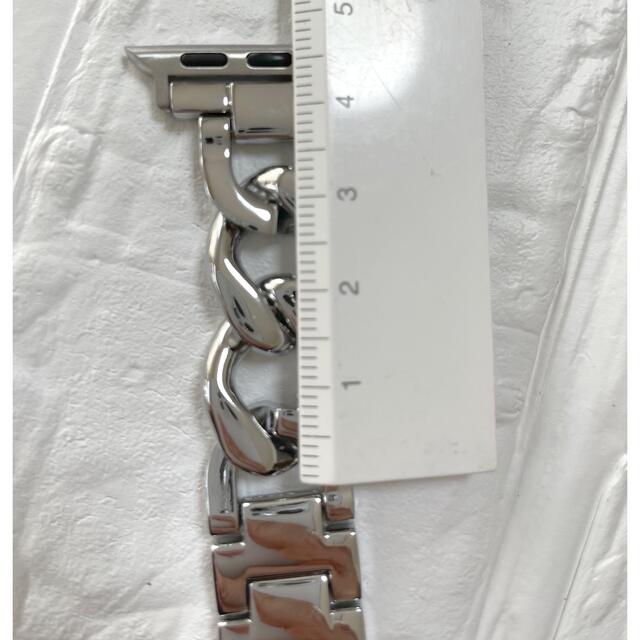 ステンレス　シルバーチェーン　アップルウォッチ　ベルト　バンド レディースのファッション小物(腕時計)の商品写真