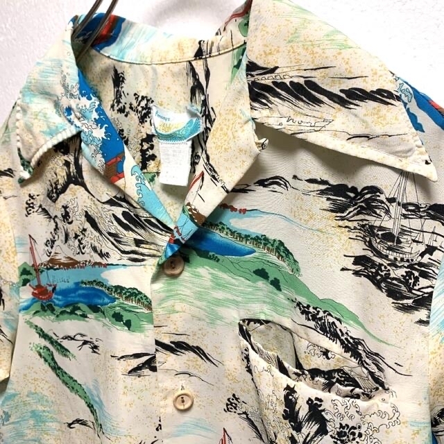 60s〜70s  pennys hawaii  和柄アロハシャツ